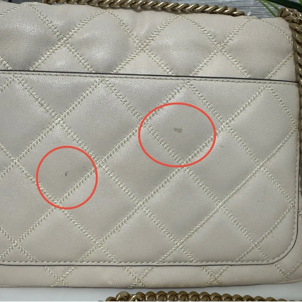 Tory Burch Willa Quoted Leather Crossbody Shoulder Bag – Cream - Picture 13 of 13